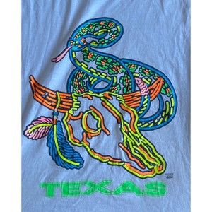 Vintage Rare 1987 Texas Screen Stars Tee Shirt Single Stitch Men's Size L